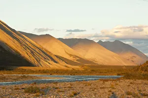 Evening light, arctic tundra, Wind River, Mackenzie Mountains, Peel Watershed, Yukon Territory, Canada Evening light, arctic tundra, Wind River, Mackenzie Mountains, Peel Watershed, Yukon Territory, Canada