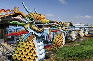 Excursion boats, Song Huong or Huong Giang or Perfume River, near Hue, North Vietnam Excursion boats, Song Huong or Huong Giang or Perfume River, near Hue, North Vietnam