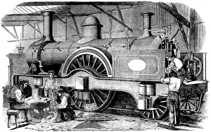 Express train engine London and North-Western Railway - Illustrated News Express train engine London and North-Western Railway - Illustrated News