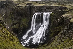 Fagrifoss waterfall, river Geirlandsa, Lakagigar region, Vatnajokull National Park Fagrifoss waterfall, river Geirlandsa, Lakagigar region, Vatnajokull National Park