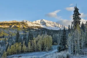 Fall colors with Snow at Kebler Pass, Crested Butte, Colorado, USA Fall colors with Snow at Kebler Pass, Crested Butte, Colorado, USA
