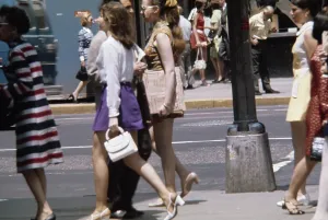 Vintage Women's Clothing Styles Prints: Mini Skirt Fashions