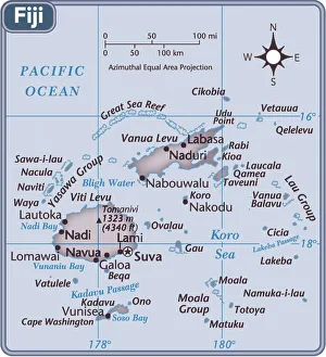 Fiji Country Map
