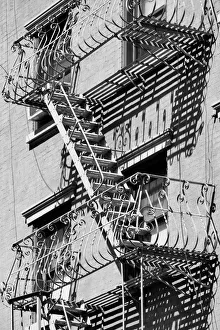 Fire escape staircase, Chelsea, New York, USA Fire escape staircase, Chelsea, New York, USA