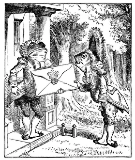 Fish delivering a letter to a frog - Alice in Wonderland 1897 Fish delivering a letter to a frog - Alice in Wonderland 1897