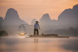 Fishing at Nong Talay in Krabi, Thailand in the morning Fishing at Nong Talay in Krabi, Thailand in the morning