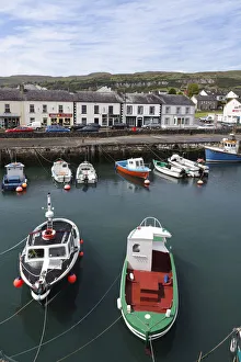 Fishing port in Carnlough, County Antrim, Northern Ireland, Great Britain, Europe Fishing port in Carnlough, County Antrim, Northern Ireland, Great Britain, Europe