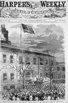 US Flag Above Independence Hall, PA, 1861 US Flag Above Independence Hall, PA, 1861
