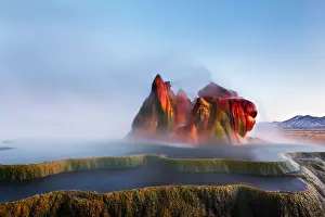 Fly Geyser Print: Man-Made Natural Wonder of the World