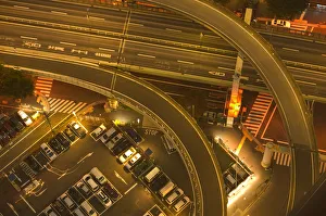 Freeway, Tokyo, Honshu, Japan, aerial view Freeway, Tokyo, Honshu, Japan, aerial view