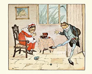 Frog He Would A-Wooing Go, Randolph Caldecott, children's nursery rhyme Frog He Would A-Wooing Go, Randolph Caldecott, children's nursery rhyme