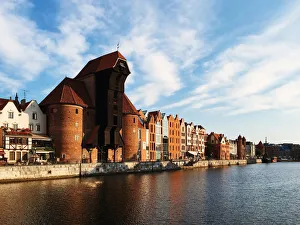 Gdansk skyline at Motlawa River waterfront, Poland Gdansk skyline at Motlawa River waterfront, Poland
