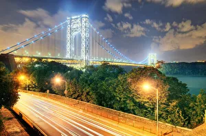 George Washington Bridge with beautiful lights George Washington Bridge with beautiful lights