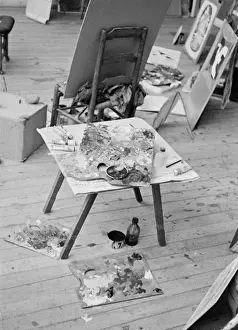 Images Dated 1st February 2011: Georges Braque Studio Paint Palettes Print