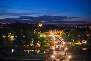 Germany, Bavaria, Regensburg at night. UNESCO World Heritage Site: famous Stone Bridge Germany, Bavaria, Regensburg at night. UNESCO World Heritage Site: famous Stone Bridge
