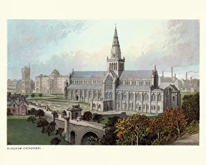 Glasgow Cathedral, Scotland, 19th Century Glasgow Cathedral, Scotland, 19th Century