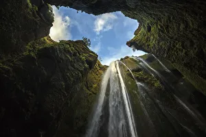 Gljufrabui Waterfall, near Hamragardar, Southern Iceland, Iceland Gljufrabui Waterfall, near Hamragardar, Southern Iceland, Iceland