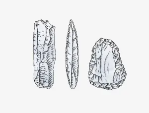 Fine Art Storehouse Print of Ancient Handaxes