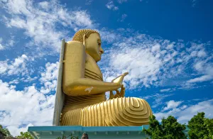 Golden Buddha at Golden temple in Dambulla Golden Buddha at Golden temple in Dambulla