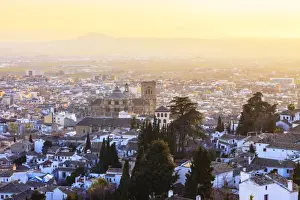 Travel Destinations In Spain Prints: Granada overview