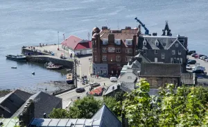 High Angle View of Oban's North Pier Print