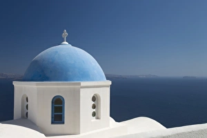 Greece, Cyclades, Santorini, Oia, church dome Greece, Cyclades, Santorini, Oia, church dome