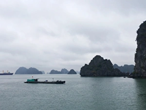 Ha Long Bay views of limestone karsts and isles Ha Long Bay views of limestone karsts and isles