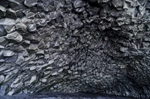 Basalt Formations Iceland Prints: Halsanefshellir cave with basalt formations