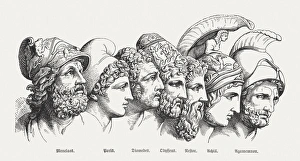 Heroes of the Trojan War, Greek mythology, published in 1880 Heroes of the Trojan War, Greek mythology, published in 1880