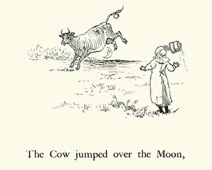Hey Diddle Diddle, The Cow Jumped Over the Moon, Nursery Rhyme Hey Diddle Diddle, The Cow Jumped Over the Moon, Nursery Rhyme