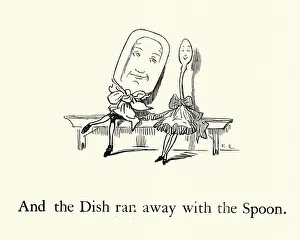 Hey Diddle Diddle, And the dish ran away with the spoon, Nursery Rhyme Hey Diddle Diddle, And the dish ran away with the spoon, Nursery Rhyme