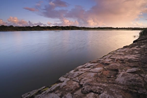 High Angle view of St Lucia Estuary with dramatic clouds in background, St Lucia, Kwazulu-Natal, South Africa High Angle view of St Lucia Estuary with dramatic clouds in background, St Lucia, Kwazulu-Natal, South Africa