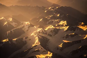 Himalayas mountains Everest range panorama aerial Himalayas mountains Everest range panorama aerial