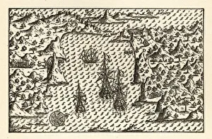Historical Map of Van Noort at Rio de Janeiro, 1598 Historical Map of Van Noort at Rio de Janeiro, 1598