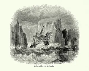 HMS Erebus and Terror in the pack ice, 19th Century HMS Erebus and Terror in the pack ice, 19th Century