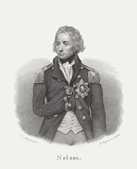 Horatio Nelson (1758-1805), British Admiral, steel engraving, published in 1868 Horatio Nelson (1758-1805), British Admiral, steel engraving, published in 1868
