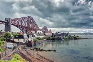 Houses of North Queensferry and the Forth bridge Houses of North Queensferry and the Forth bridge