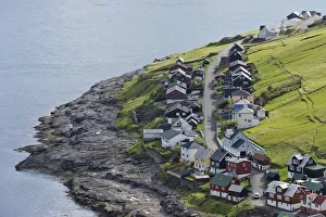 Houses by the sea, Kvivik, Streymoy, Faroe Islands, Denmark Houses by the sea, Kvivik, Streymoy, Faroe Islands, Denmark