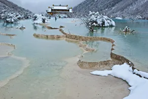 Huanglong Temple and Five-Colored Pool, Huanglong National Park, Sichuan Province, China