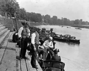 Boating Print at Richmond, London 1892