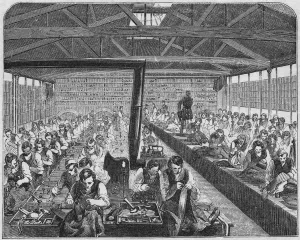 Coldbath Fields Prison Print: Oakum or Trade, circa 1850