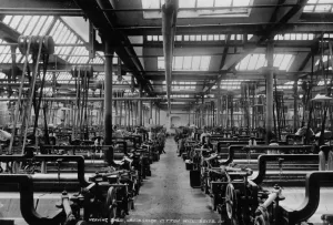 Lancashire Cotton Mill Weaving Shed Print