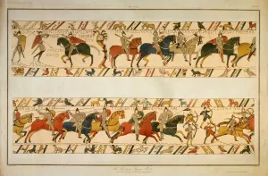 Battle Of Hastings Prints: Bayeux Tapestry Print: William the Conqueror Addresses His Troops
