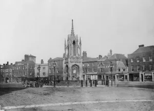 Prints of The Market Place, Devizes, Wiltshire, 1867. (Photo by Hulton Archive/Getty Images) Devizes Prints: Devizes Market Place Print, 1867