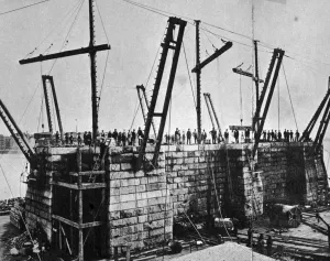 Brooklyn Bridge Foundations Print