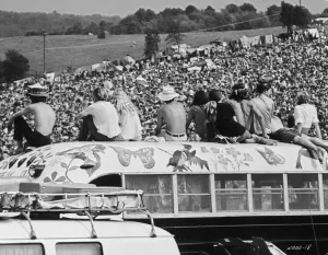 Woodstock Hippy Bus Print