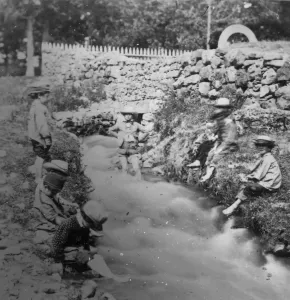 Childhood Nostalgia Photography Prints: River Children