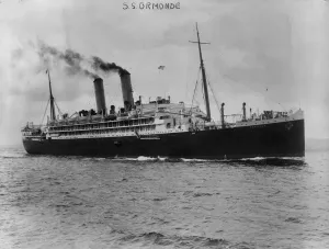 SS Ormonde Print circa 1925, a photograph of the Orient Line steamer