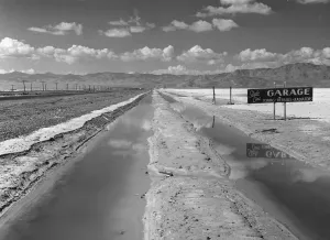 Bonneville Salt Flats Prints: State Line