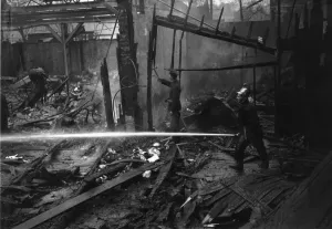 Images Dated 28th June 2019: Studio Fire Print: Wembley Blaze, 1929